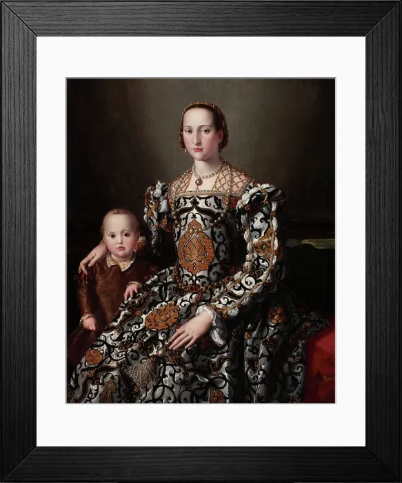Framed Print : Eleonora of Toledo and Her Son, between 1545 and 1550. Creators: Agnolo Bronzino, Workshop of Agnolo Bronzino Framed Print : Eleonora of Toledo and Her Son, between 1545 and 1550. Creators: Agnolo Bronzino, Workshop of Agnolo Bronzino