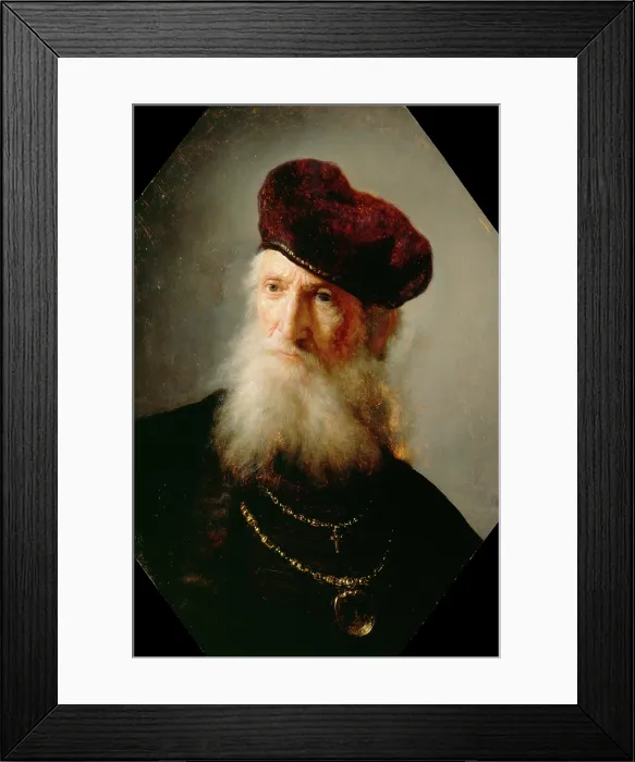 Framed Print : Bust of a Bearded Old Man, mid-1630s. Creator: Workshop of Rembrandt Framed Print : Bust of a Bearded Old Man, mid-1630s. Creator: Workshop of Rembrandt