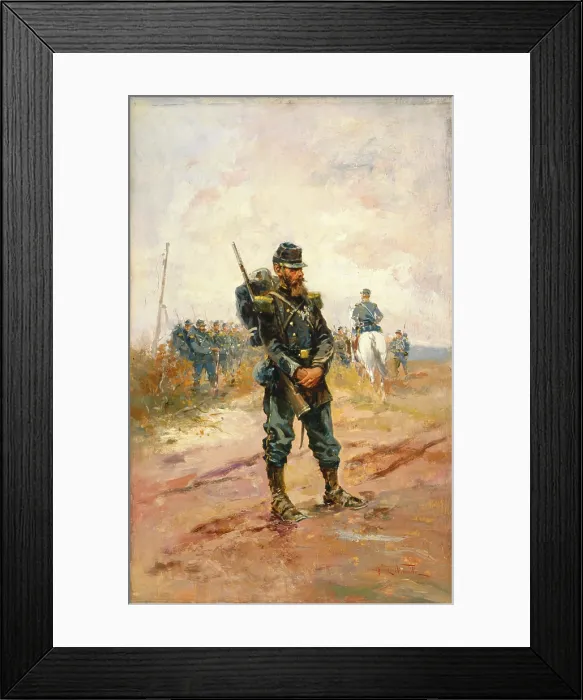 Framed Print : A Soldier, c1860-1885. Creator: Alphonse de Neuville Framed Print : A Soldier, c1860-1885. Creator: Alphonse de Neuville