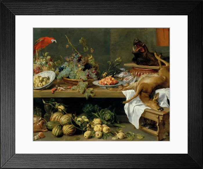 Framed Print : Still Life with Fruit, Vegetables and Dead Game, c.between 1635 and 1637. Creator: Frans Snyders Framed Print : Still Life with Fruit, Vegetables and Dead Game, c.between 1635 and 1637. Creator: Frans Snyders