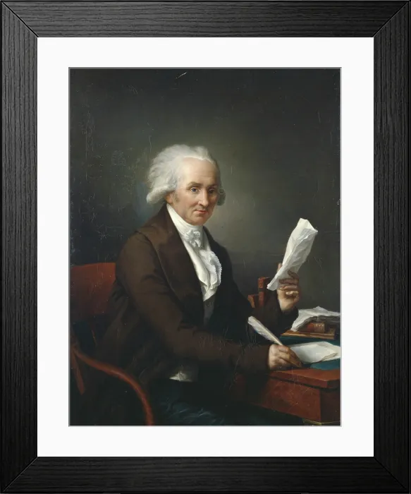 Framed Print : Gentleman in his Study, late 18th or early 19th century. Creator: Francois-Andre Vincent Framed Print : Gentleman in his Study, late 18th or early 19th century. Creator: Francois-Andre Vincent