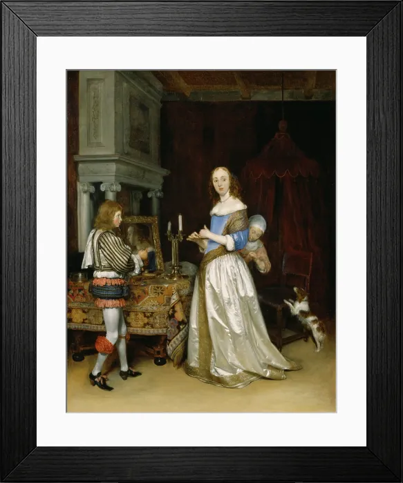 Framed Print : Lady at Her Toilette, c1660. Creator: Gerard Terborch II Framed Print : Lady at Her Toilette, c1660. Creator: Gerard Terborch II