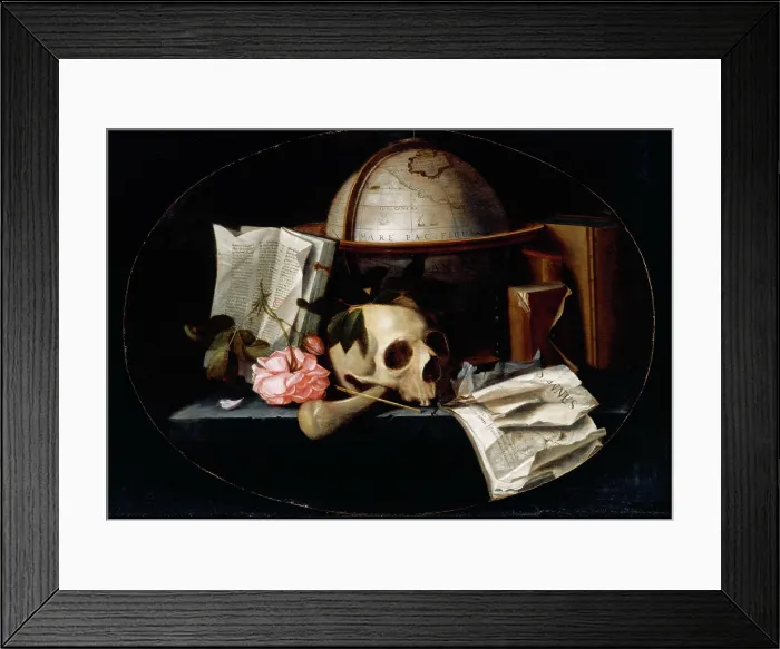 Framed Print : Vanitas Still Life, c1655. Creator: Johannes Borman Framed Print : Vanitas Still Life, c1655. Creator: Johannes Borman