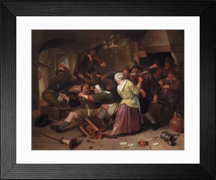 Framed Print : Gamblers Quarreling, c1665. Creator: Jan Steen Framed Print : Gamblers Quarreling, c1665. Creator: Jan Steen