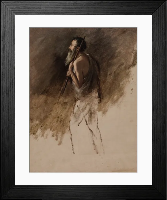 Framed Print : Study for Standing Shepherd, 1831 or 1832. Creator: Thomas Cole Framed Print : Study for Standing Shepherd, 1831 or 1832. Creator: Thomas Cole