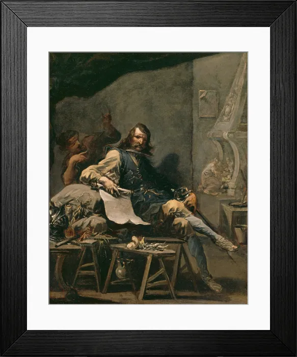 Framed Print : Satire on a Nobleman in Misery, between 1719 and 1725. Creator: Alessandro Magnasco Framed Print : Satire on a Nobleman in Misery, between 1719 and 1725. Creator: Alessandro Magnasco