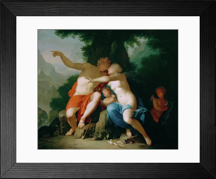 Framed Print : Venus and Adonis, c1718. Creator: Mattheus Terwesten Framed Print : Venus and Adonis, c1718. Creator: Mattheus Terwesten