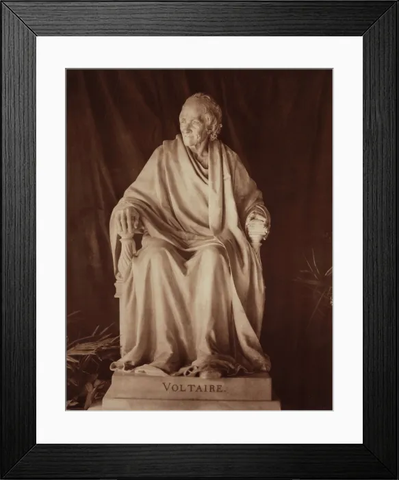 Framed Print : Voltaire by Jean-Antoine Houdon, between 1867 and 1870. Creators: Adolphe Braun, Jean-Antoine Houdon Framed Print : Voltaire by Jean-Antoine Houdon, between 1867 and 1870. Creators: Adolphe Braun, Jean-Antoine Houdon