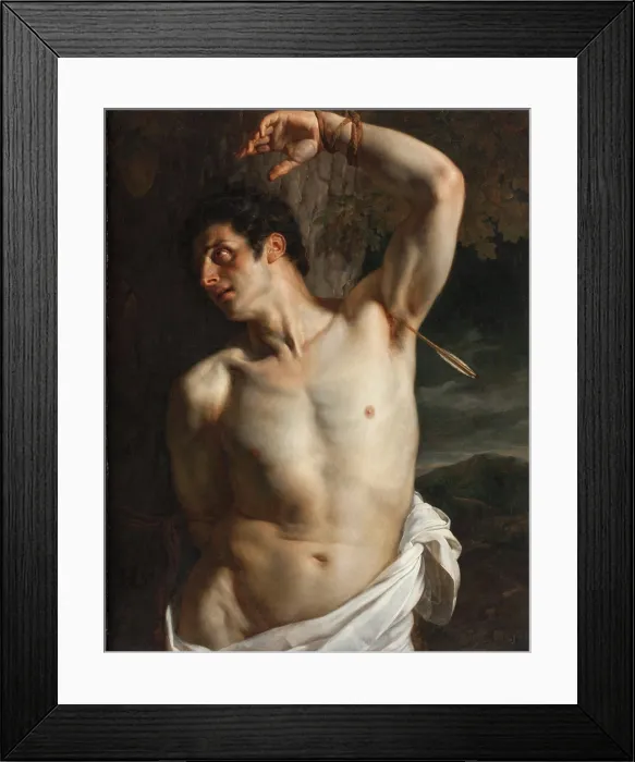 Framed Print : Saint Sebastian, c1820-1850s. Creator: Paul Delaroche Framed Print : Saint Sebastian, c1820-1850s. Creator: Paul Delaroche