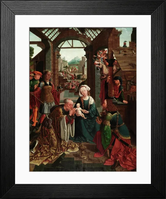 Framed Print : The Adoration of the Kings, c1512. Creator: Jacob Cornelisz. van Oostsanen Framed Print : The Adoration of the Kings, c1512. Creator: Jacob Cornelisz. van Oostsanen