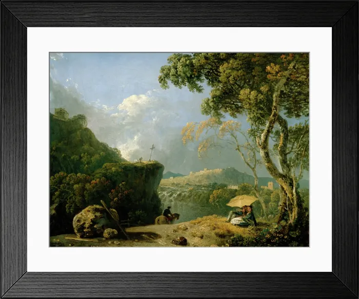 Framed Print : The White Monk, c1730-1780. Creator: Richard Wilson Framed Print : The White Monk, c1730-1780. Creator: Richard Wilson