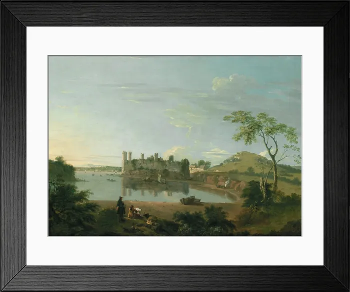 Framed Print : Caernarvon Castle, between 1744 and 1745. Creator: Richard Wilson Framed Print : Caernarvon Castle, between 1744 and 1745. Creator: Richard Wilson