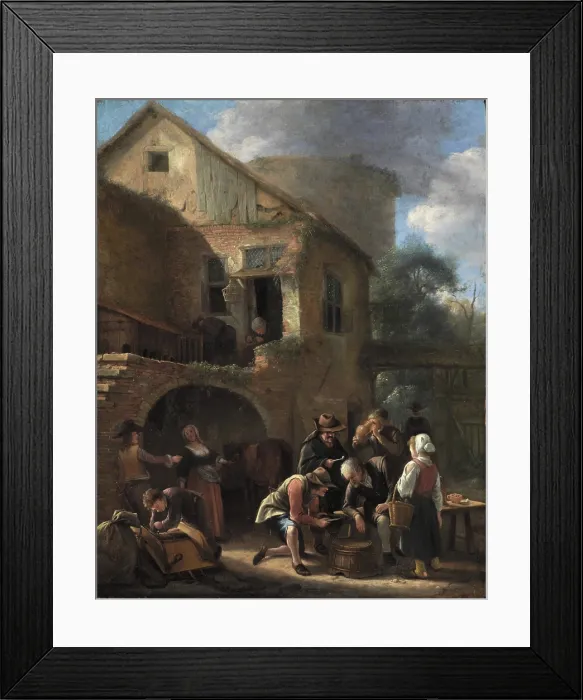 Framed Print : A Party of Peasants, between 1648 and 1650. Creator: Jan Steen Framed Print : A Party of Peasants, between 1648 and 1650. Creator: Jan Steen