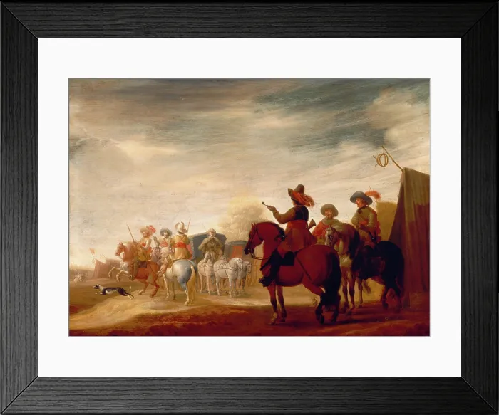 Framed Print : Military Camp, 1642. Creator: Jan Jacobsz van der Stoffe Framed Print : Military Camp, 1642. Creator: Jan Jacobsz van der Stoffe