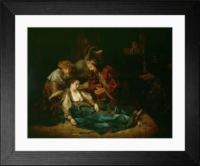 Framed Print : The Death of Lucretia (?), mid-1640s. Creator: School of Rembrandt van Rijn Framed Print : The Death of Lucretia (?), mid-1640s. Creator: School of Rembrandt van Rijn