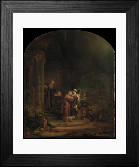 Framed Print : The Visitation, 1640. Creator: Rembrandt Harmensz van Rijn Framed Print : The Visitation, 1640. Creator: Rembrandt Harmensz van Rijn