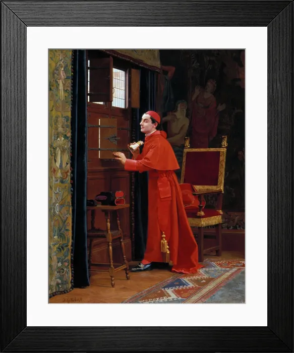 Framed Print : The View, c1860-1900. Creator: Jehan Georges Vibert Framed Print : The View, c1860-1900. Creator: Jehan Georges Vibert