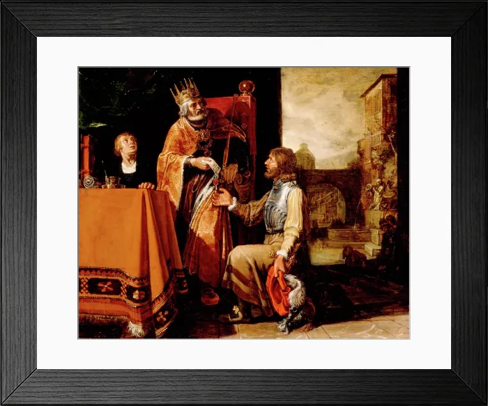 Framed Print : King David Handing the Letter to Uriah, 1611. Creator: Pieter Lastman Framed Print : King David Handing the Letter to Uriah, 1611. Creator: Pieter Lastman
