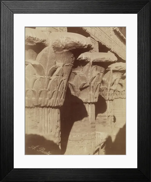 Framed Print : Capitals of the Temple of Esna, between 1860 and 1903. Creator: Antonio Beato Framed Print : Capitals of the Temple of Esna, between 1860 and 1903. Creator: Antonio Beato