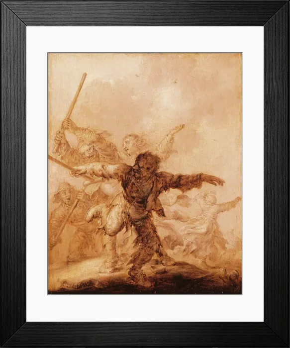 Framed Print : Angry Blows, between 1625 and 1640. Creator: Adriaen van de Venne Framed Print : Angry Blows, between 1625 and 1640. Creator: Adriaen van de Venne
