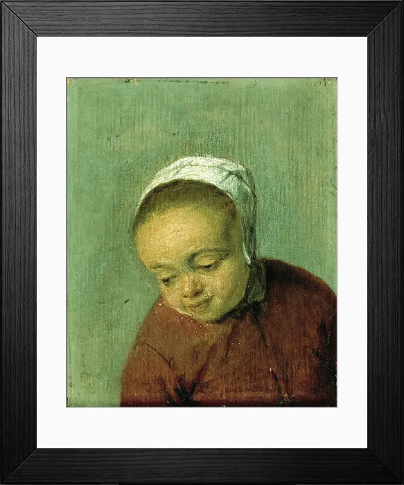 Framed Print : Head of a Girl, between 1655 and 1665. Creator: Adriaen van Ostade Framed Print : Head of a Girl, between 1655 and 1665. Creator: Adriaen van Ostade