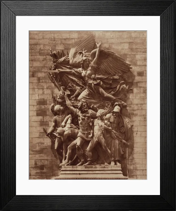 Framed Print : The Departure of the Volunteers of 1792, Arch of Triumph, Paris, by F. Rude, between 1867 and 1870. Creators: Adolphe Braun, Francois Rude Framed Print : The Departure of the Volunteers of 1792, Arch of Triumph, Paris, by F. Rude, between 1867 and 1870. Creators: Adolphe Braun, Francois Rude