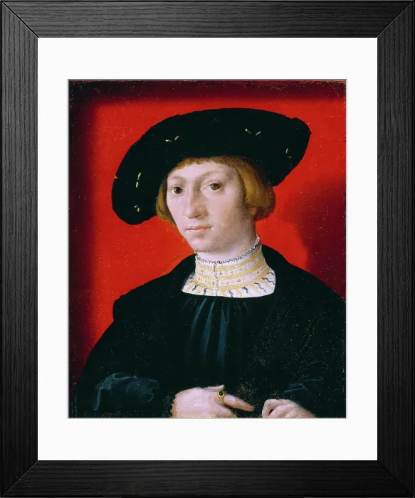 Framed Print : A Young Man, c1520-1540. Creator: Bernaert van Orley Framed Print : A Young Man, c1520-1540. Creator: Bernaert van Orley