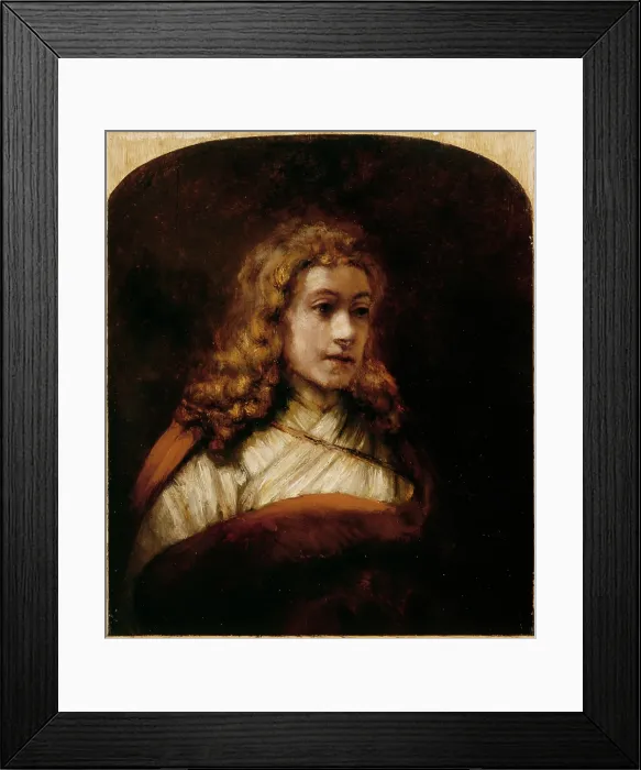 Framed Print : Bust of a Youth, early 1660s. Creator: Circle of Rembrandt van Rijn Framed Print : Bust of a Youth, early 1660s. Creator: Circle of Rembrandt van Rijn