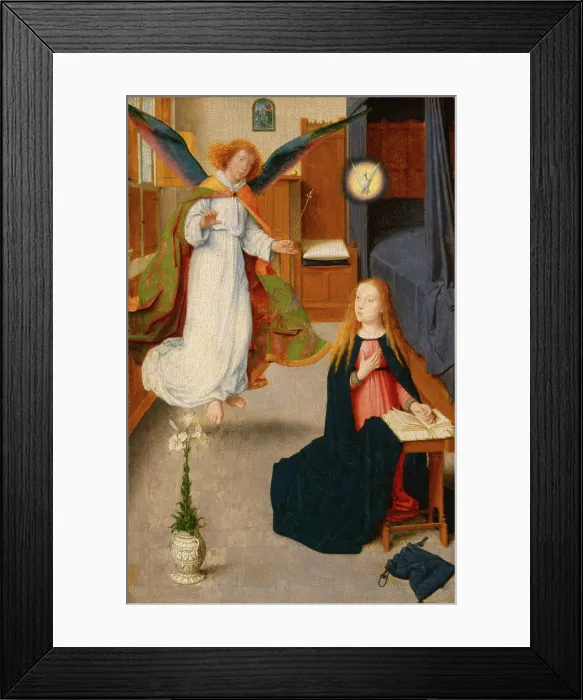 Framed Print : The Annunciation, c1490. Creator: Gerard David Framed Print : The Annunciation, c1490. Creator: Gerard David