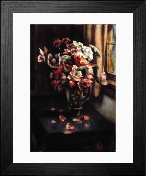Framed Print : Flowers in a Glass Vase, 1927. Creator: Henry Lee McFee Framed Print : Flowers in a Glass Vase, 1927. Creator: Henry Lee McFee