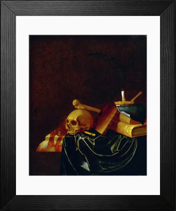 Framed Print : Vanitas Still Life, 1692. Creator: Francois van Daellen