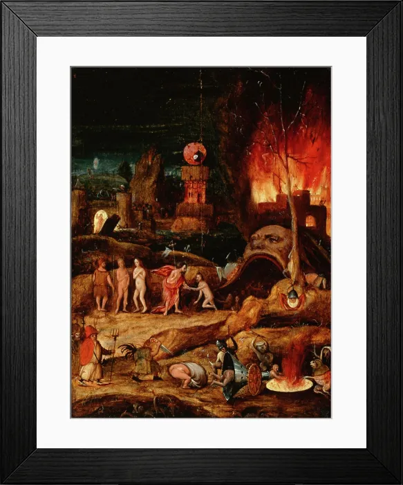 Framed Print : Christ in Limbo, c1540s. Creator: Herri met de Bles Framed Print : Christ in Limbo, c1540s. Creator: Herri met de Bles