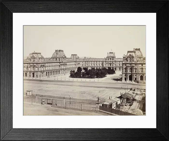 Framed Print : General View of the Louvre, Paris, between 1860 and 1870. Creator: Edouard Baldus Framed Print : General View of the Louvre, Paris, between 1860 and 1870. Creator: Edouard Baldus
