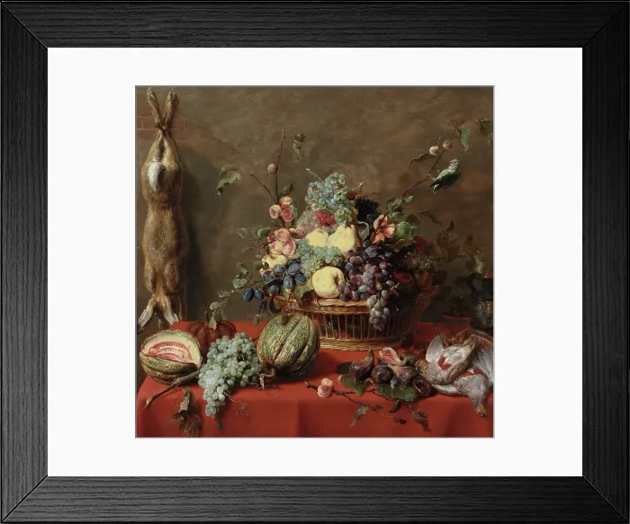Framed Print : Still Life with Fruit and a Dead Hare, 1630s. Creator: Frans Snyders Framed Print : Still Life with Fruit and a Dead Hare, 1630s. Creator: Frans Snyders
