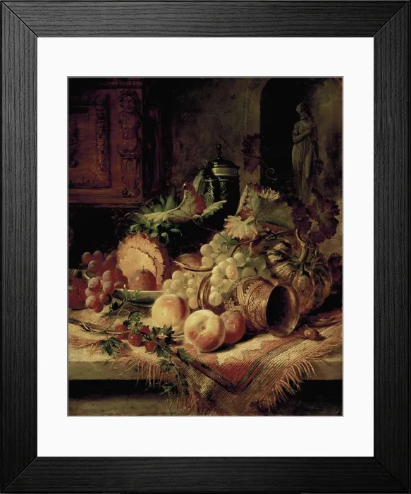 Framed Print : Still Life - Fruit, c1830-1860. Creator: George Lance Framed Print : Still Life - Fruit, c1830-1860. Creator: George Lance