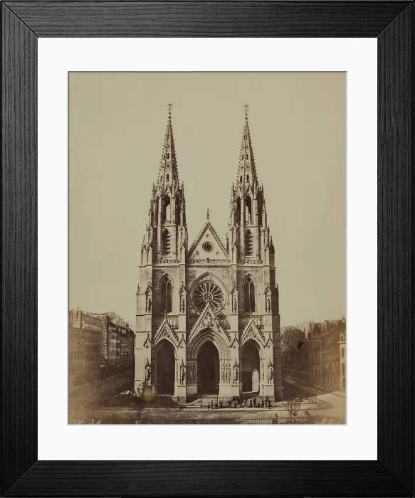 Framed Print : Ste. Clotilde, Paris, between 1860 and 1870. Creator: Edouard Baldus Framed Print : Ste. Clotilde, Paris, between 1860 and 1870. Creator: Edouard Baldus