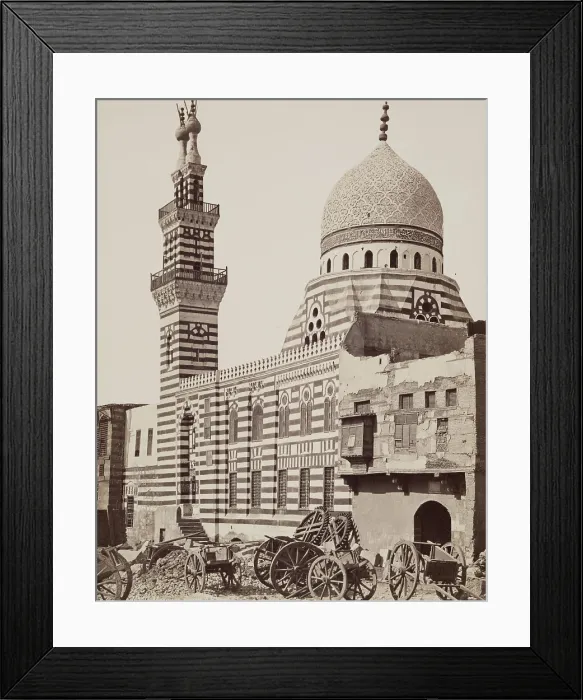 Framed Print : Mosque of Emir Ackbar, Cairo, 19th century. Creator: Anon Framed Print : Mosque of Emir Ackbar, Cairo, 19th century. Creator: Anon