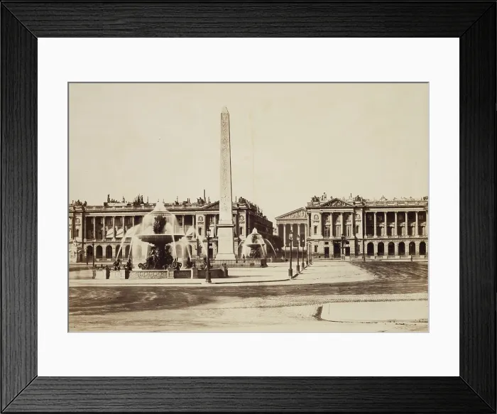 Framed Print : Place de la Concorde, Paris, between 1860 and 1870. Creator: Edouard Baldus Framed Print : Place de la Concorde, Paris, between 1860 and 1870. Creator: Edouard Baldus