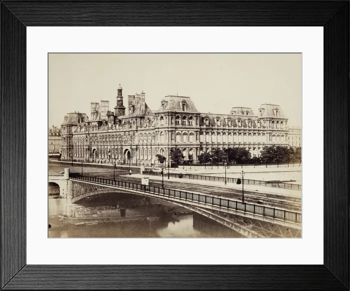 Framed Print : Hotel de Ville, Paris, between 1849 and 1864. Creator: Edouard Baldus Framed Print : Hotel de Ville, Paris, between 1849 and 1864. Creator: Edouard Baldus