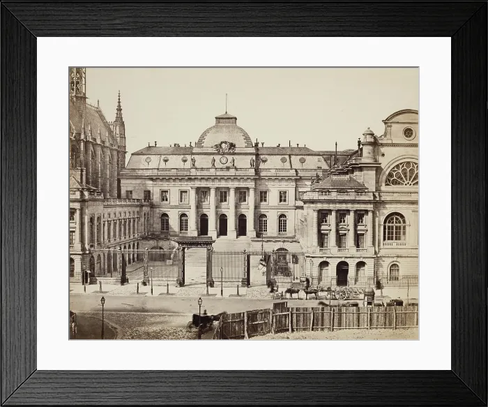 Framed Print : Palace of Justice, Paris, between 1860 and 1870. Creator: Edouard Baldus Framed Print : Palace of Justice, Paris, between 1860 and 1870. Creator: Edouard Baldus