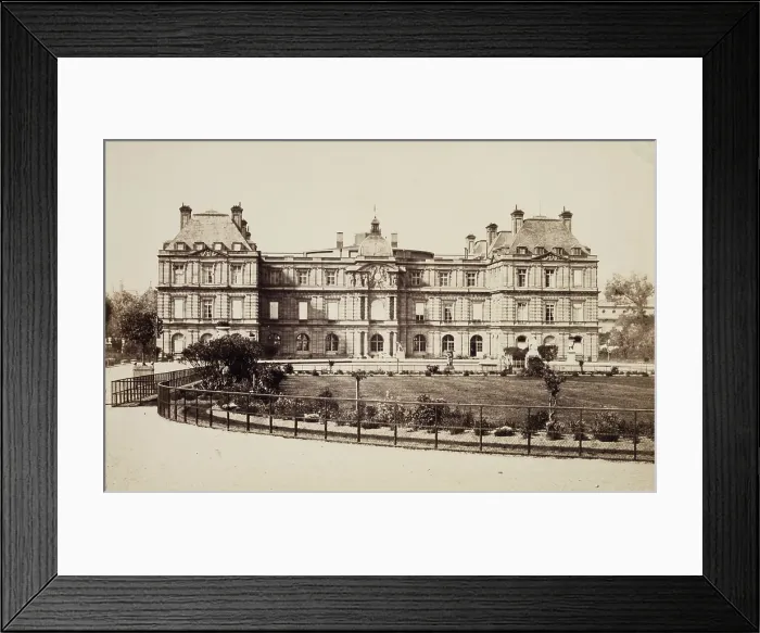 Framed Print : Luxembourg Palace, Paris, between 1860 and 1870. Creator: Edouard Baldus Framed Print : Luxembourg Palace, Paris, between 1860 and 1870. Creator: Edouard Baldus