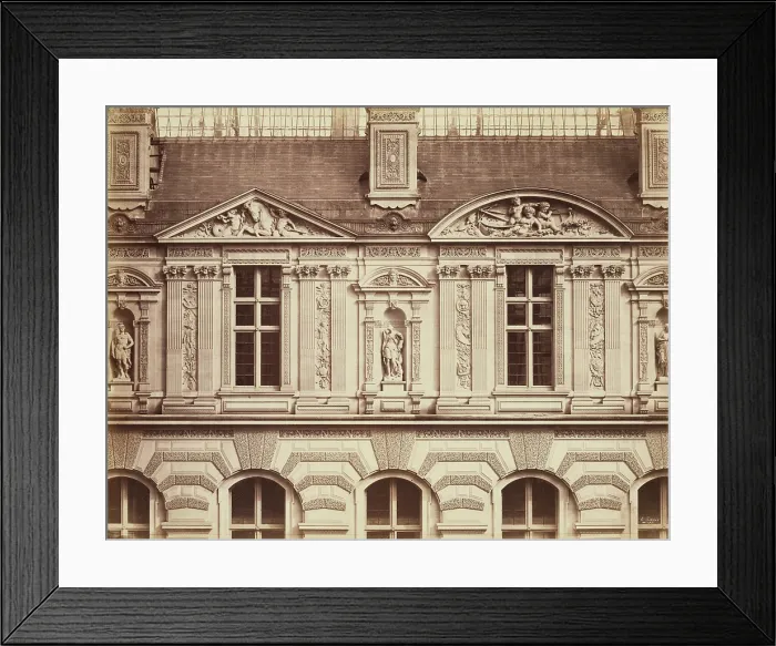 Framed Print : The Louvre, Cour Visconti, between 1853 and 1875. Creator: Edouard Baldus Framed Print : The Louvre, Cour Visconti, between 1853 and 1875. Creator: Edouard Baldus