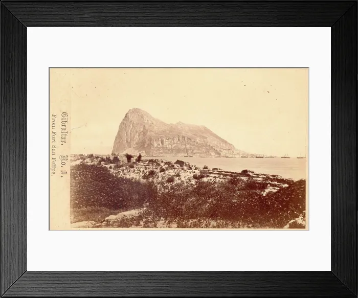 Framed Print : Gibraltar, From Fort Filipe, 19th century. Creator: Anon Framed Print : Gibraltar, From Fort Filipe, 19th century. Creator: Anon