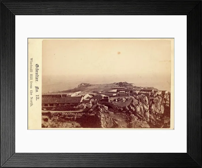 Framed Print : Gibraltar, Windmill Hill from the North, 19th century. Creator: Anon Framed Print : Gibraltar, Windmill Hill from the North, 19th century. Creator: Anon