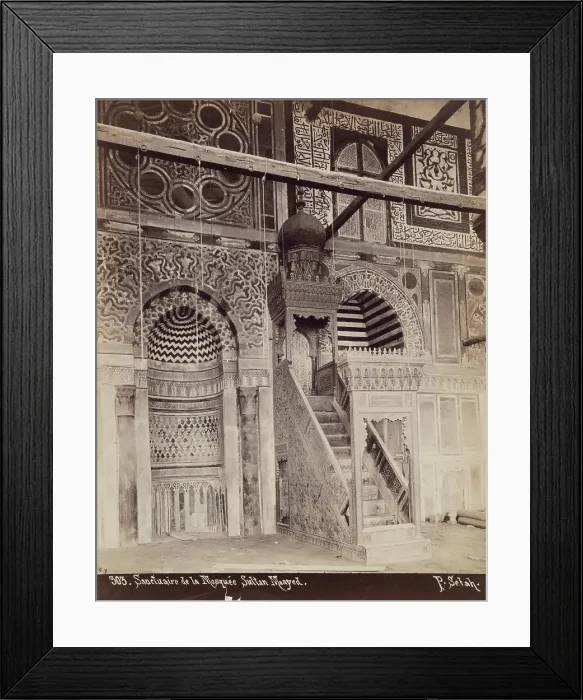 Framed Print : Sanctuary of the Mosque of el Muayyad, Cairo, 19th century. Creator: Pascal Sebah Framed Print : Sanctuary of the Mosque of el Muayyad, Cairo, 19th century. Creator: Pascal Sebah