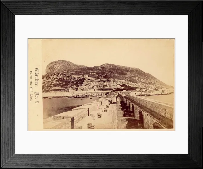 Framed Print : From the Old Mole, Gibraltar, 19th century. Creator: Anon Framed Print : From the Old Mole, Gibraltar, 19th century. Creator: Anon