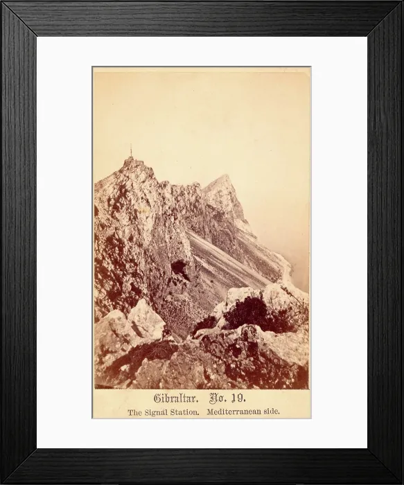 Framed Print : The Signal Station, Mediterranean Side, Gibraltar, 19th century. Creator: Anon Framed Print : The Signal Station, Mediterranean Side, Gibraltar, 19th century. Creator: Anon