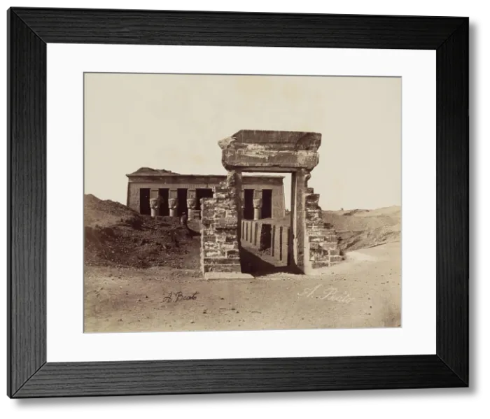 Framed Print : Temple at Dandara, between 1860 and 1903. Creator: Antonio Beato Framed Print : Temple at Dandara, between 1860 and 1903. Creator: Antonio Beato