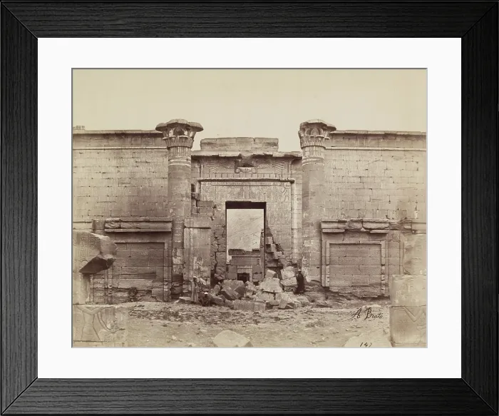 Framed Print : Madinet Habu, Entry Way to the Small Temple. Luxor, West Bank, between 1860 and 1903. Creator: Antonio Beato Framed Print : Madinet Habu, Entry Way to the Small Temple. Luxor, West Bank, between 1860 and 1903. Creator: Antonio Beato
