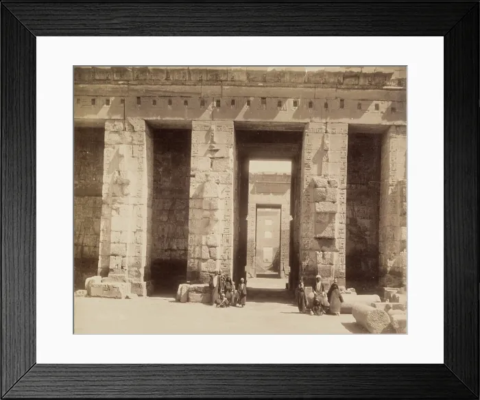 Framed Print : Madinet Habu, Second Court of Mortuary Temple of Ramesses III. Luxor, West Bank, between 1860 & 1903 Creator: Antonio Beato Framed Print : Madinet Habu, Second Court of Mortuary Temple of Ramesses III. Luxor, West Bank, between 1860 & 1903 Creator: Antonio Beato